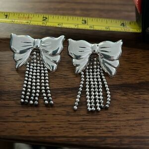 Silver plate big bow posts